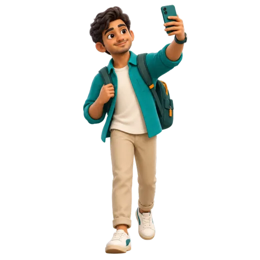 Clay figure of a staff member arriving for the shift